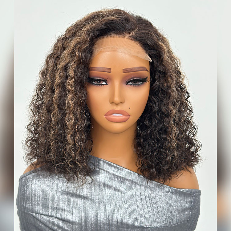 short brown hair with highlights