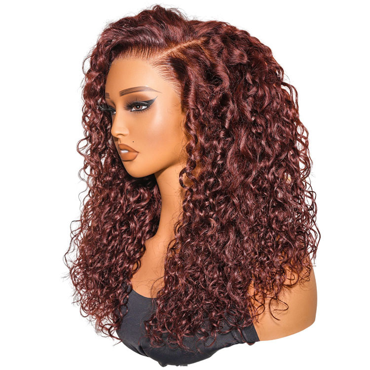 cherry red lace front wig