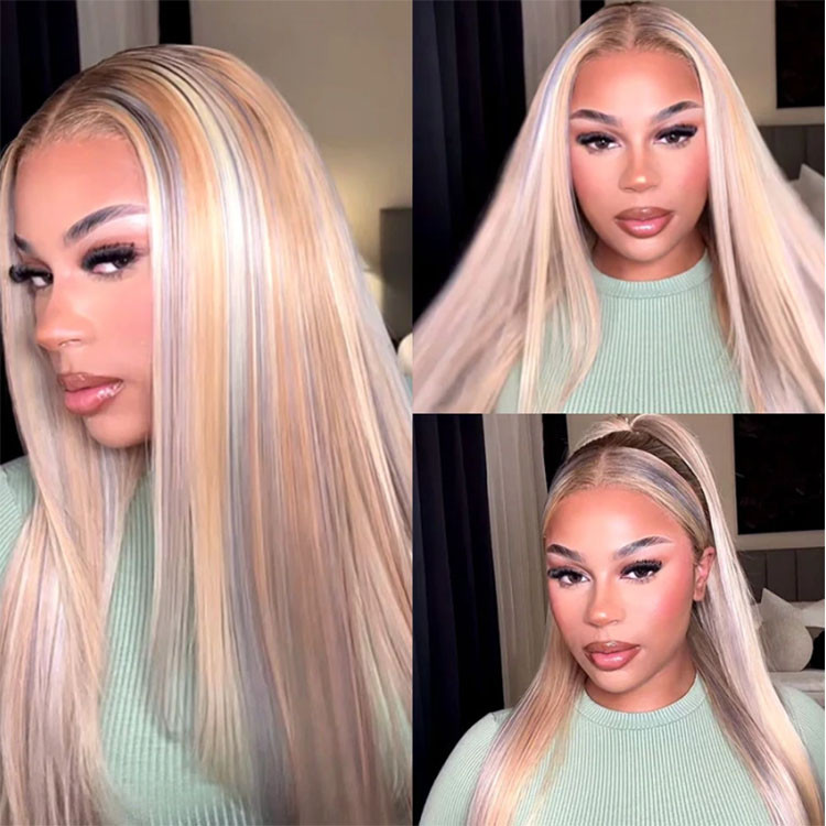 silver blonde highlights