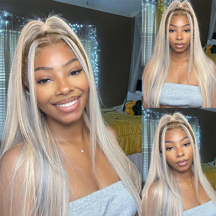 silver highlights on blonde hair
