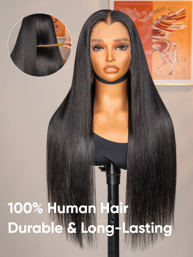 sleek straight hair
