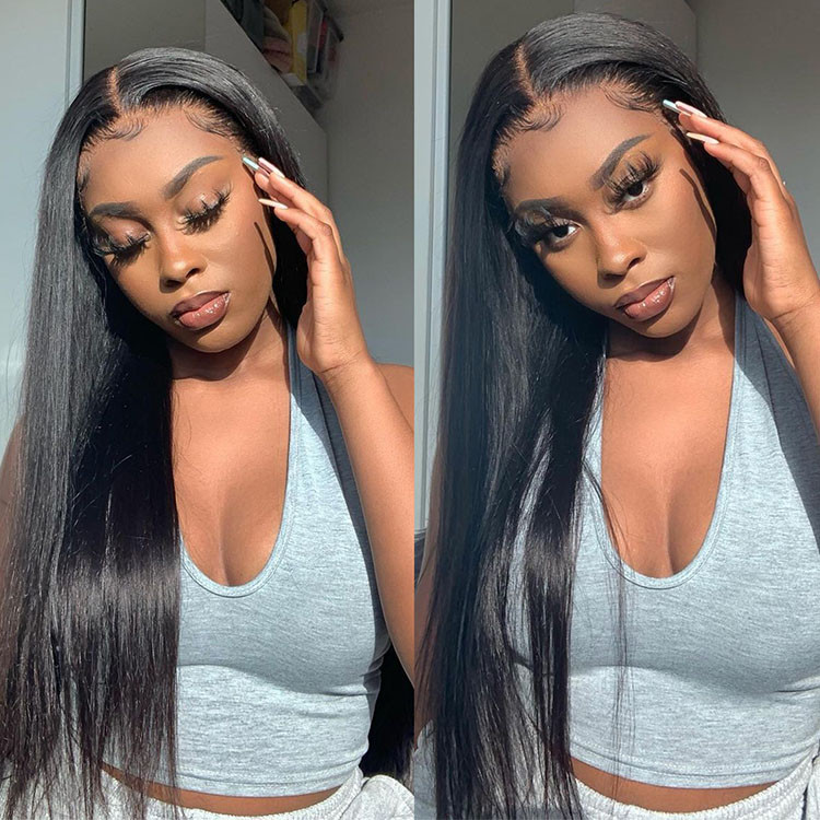 straight closure wigs