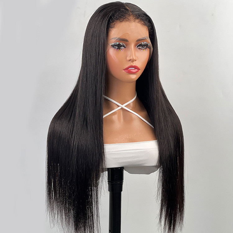 straight wigs with curly hairline