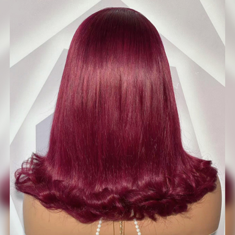 straight hair with flipped ends