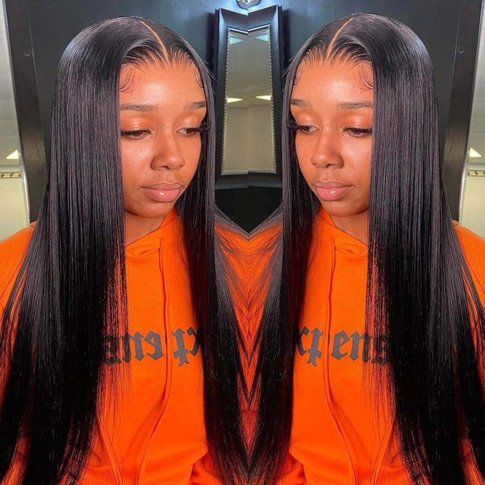 straight lace closure wigs