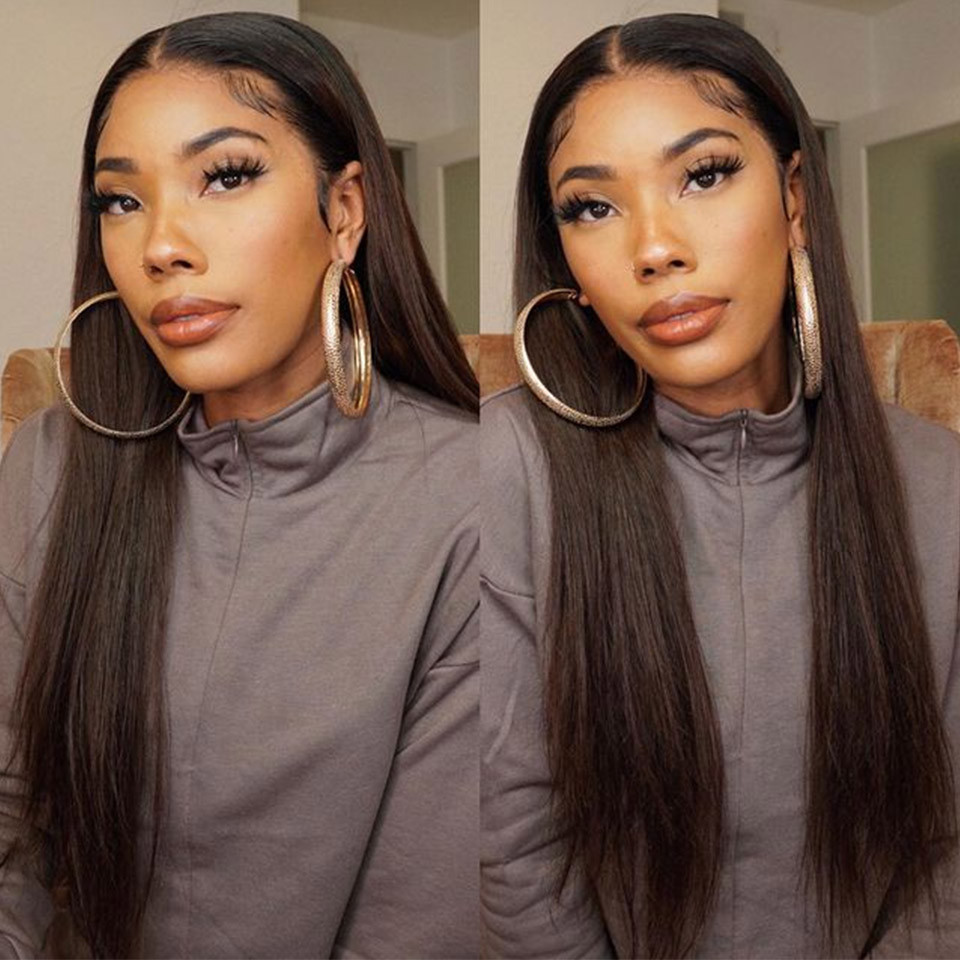 straight lace closure wig