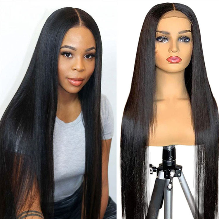 straight closure wigs