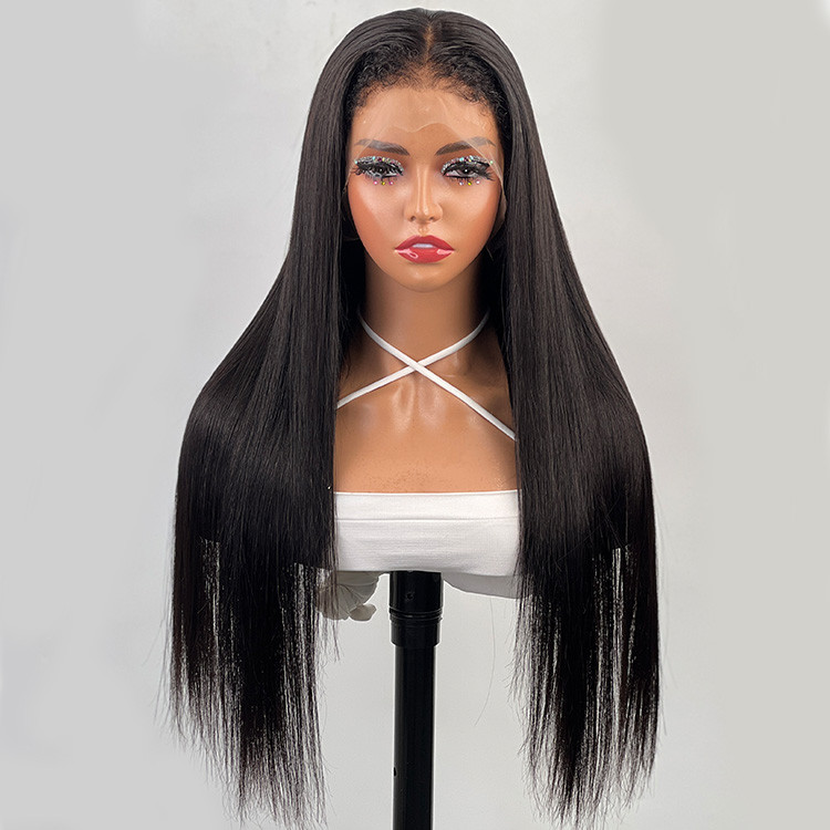 straight wigs with curly edges