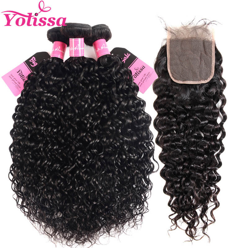 3 bundles with lace closure 4*4