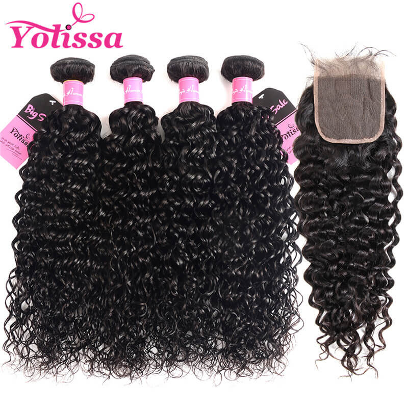 4 bundles with lace closure 4*4
