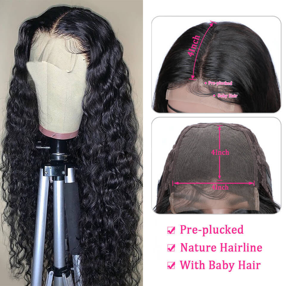 water wave lace closure wigs