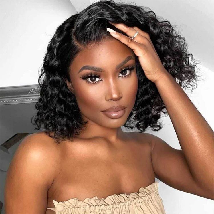 short water wave bob wigs