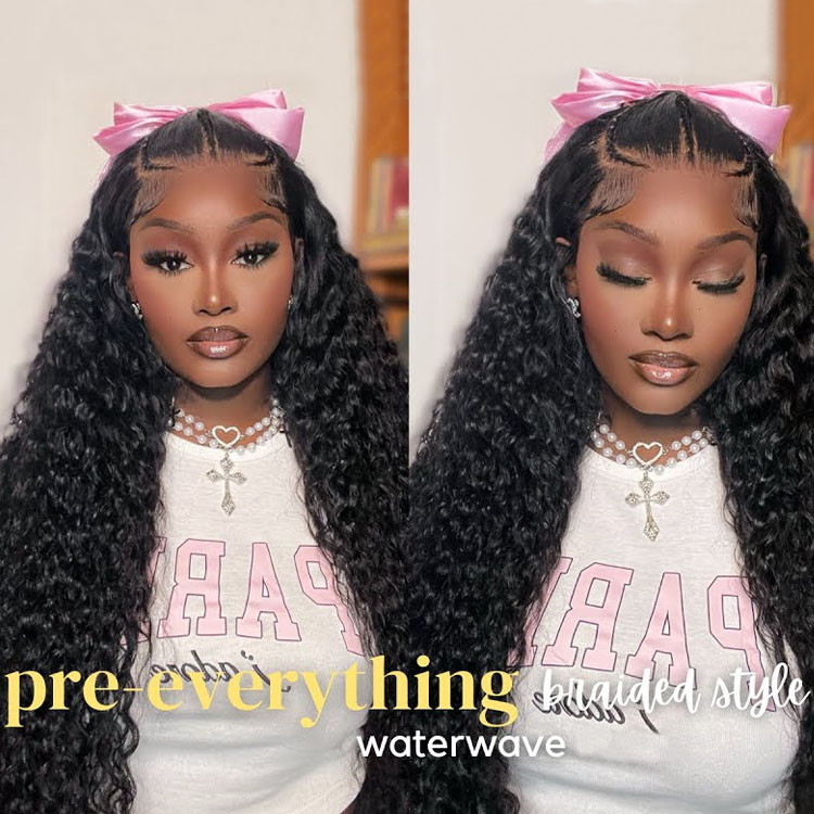 water wave human hair wigs