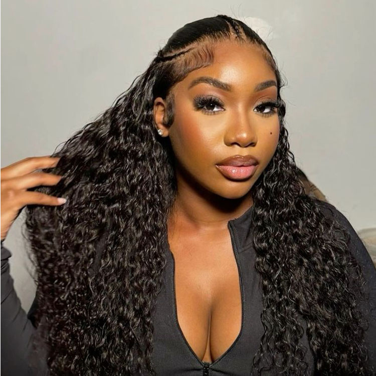 water wave human hair wigs
