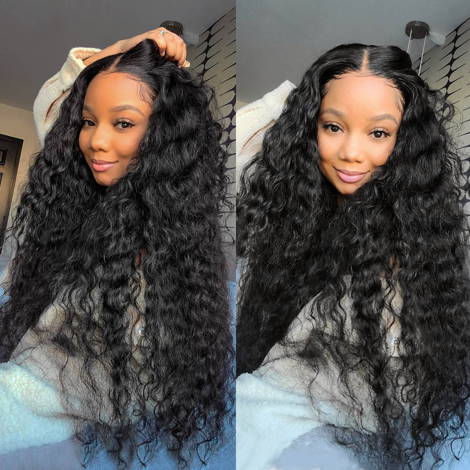 water wave transparent lace wigs
