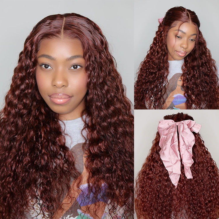 reddish brown lace front wigs