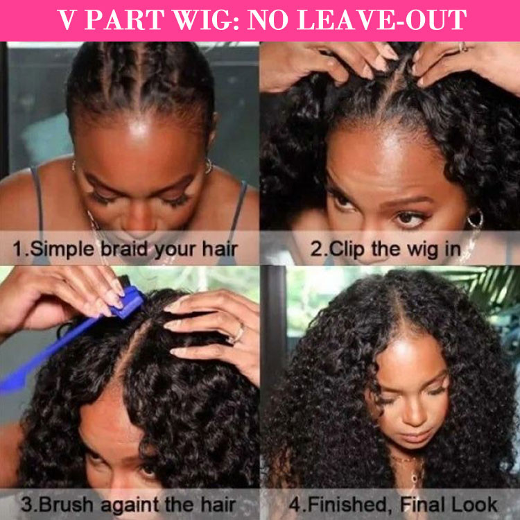 how to install V part wigs