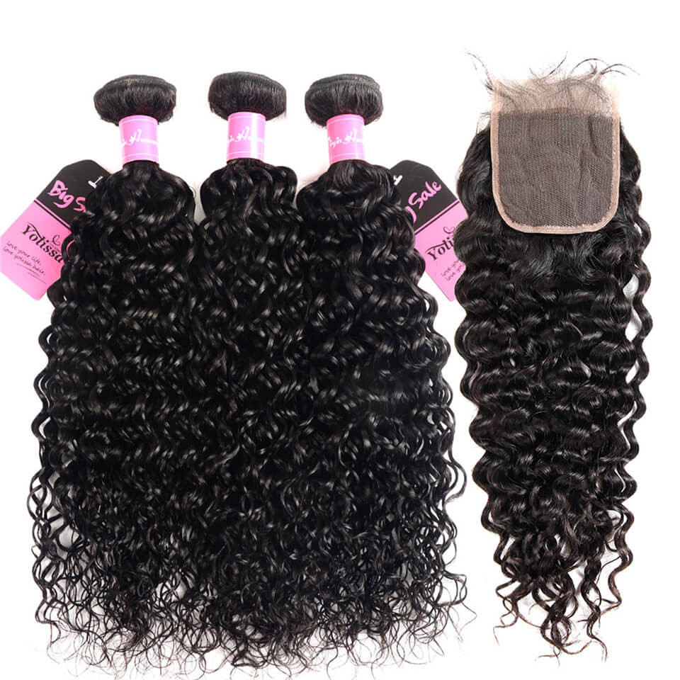 water wave bundles with lace closure