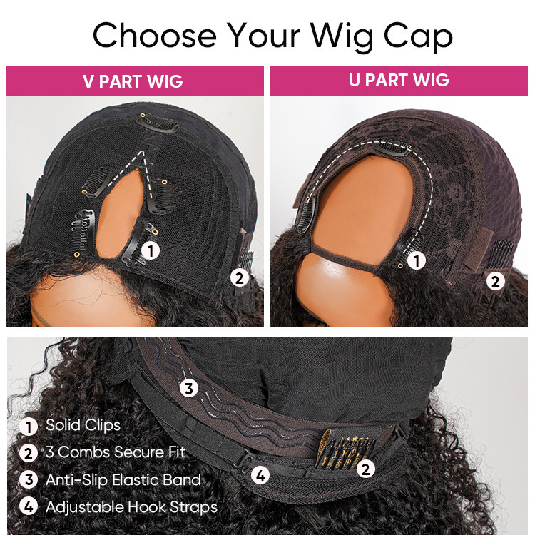 U/V part wig cap