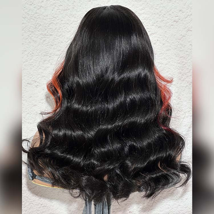 wig with skunk stripe