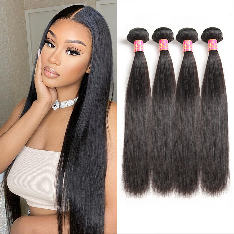 Yolissa 4 Bundles Brazilian Straight Hair Weaves