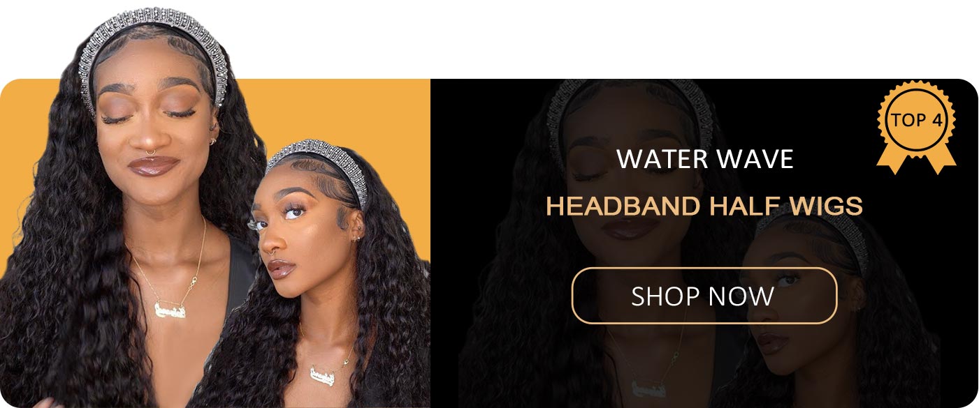 water wave headband wigs