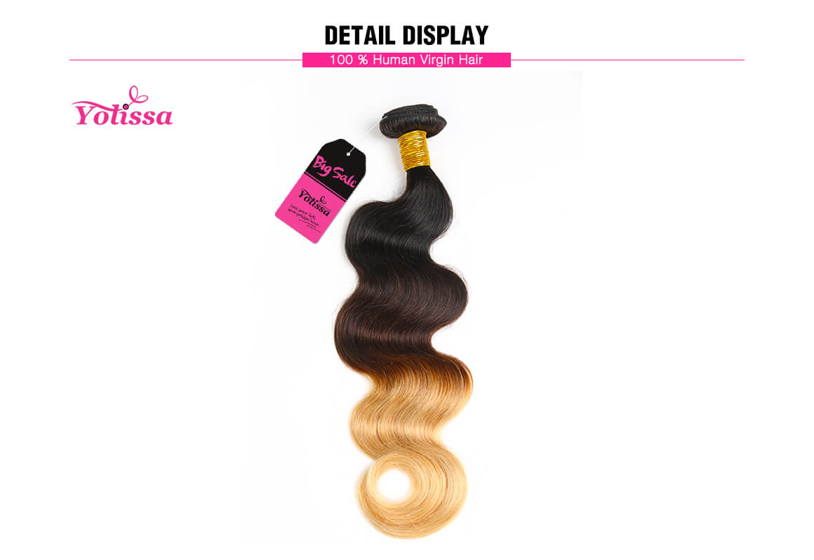 1B/4/27 Body Wave Brazilian Hair 3 Bundles