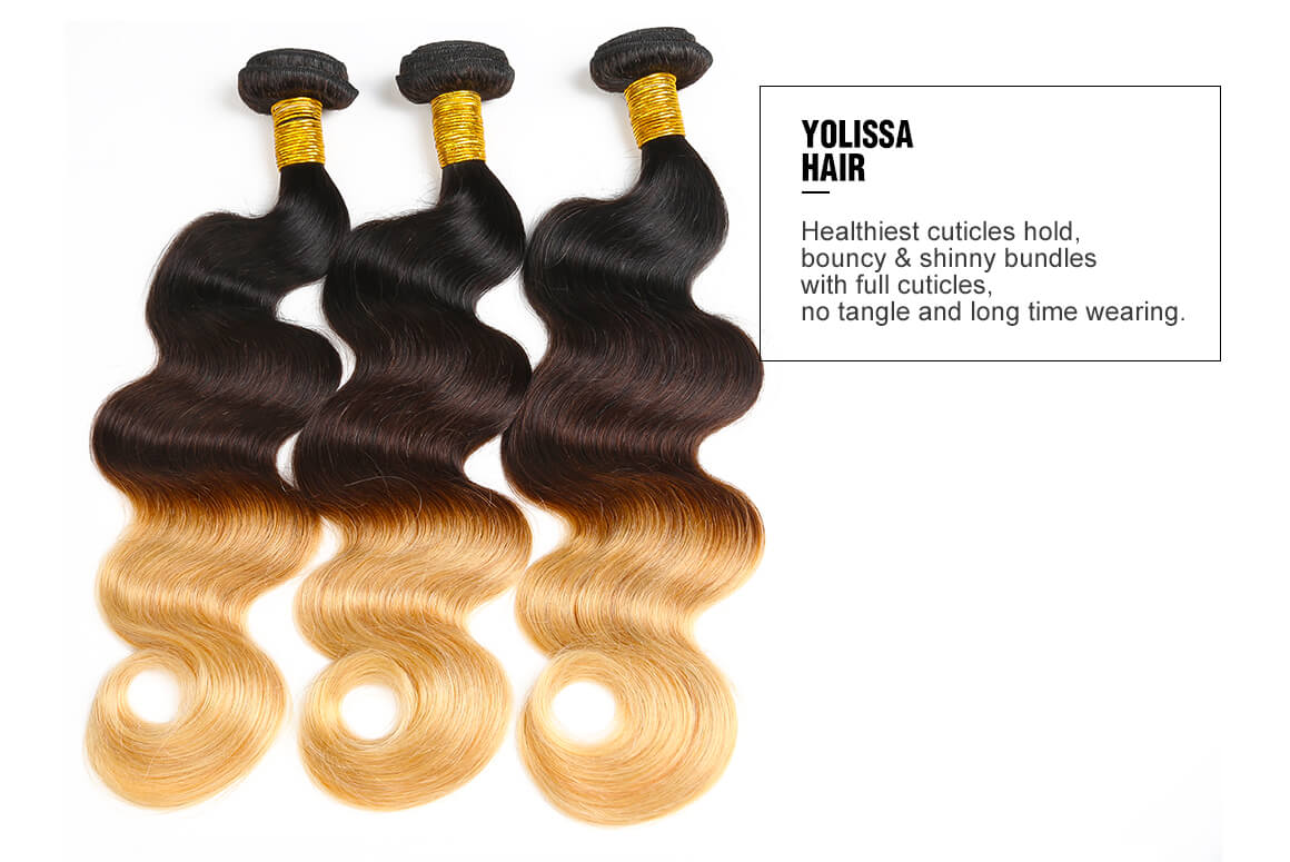 3 ombre virgin hair bundles