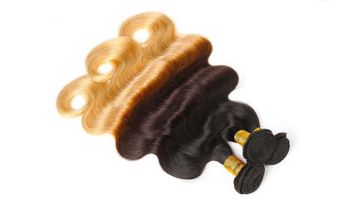 body wave 1B/4/27 human virgin hair 3 bundles