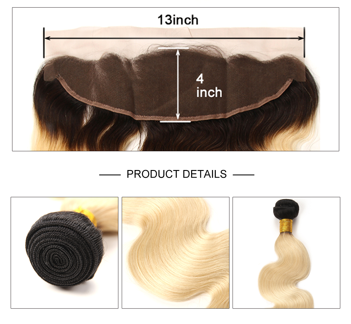 Ombre Blonde Human Body Wave Hair
