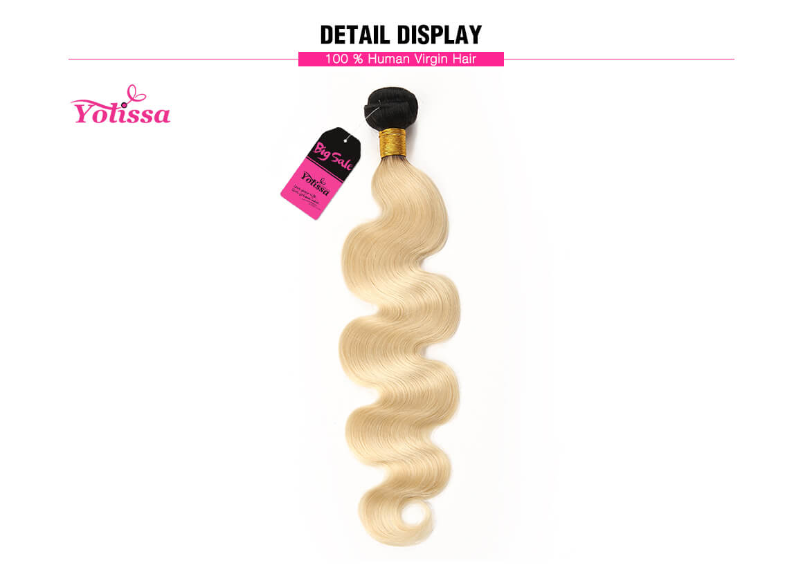 Yolissa Single Bundle 1B/613 Body Wave Ombre Weave 