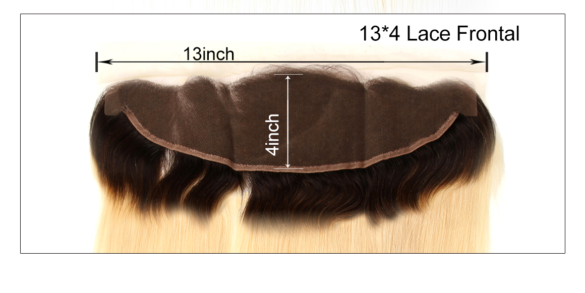 Blonde Straight Hair With Dark Roots Lace Frontal 13*4