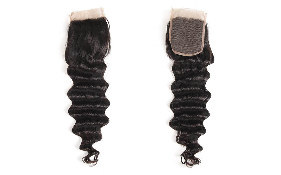Yolissa Loose Deep 4x4 Lace Closure Human Virgin Hair