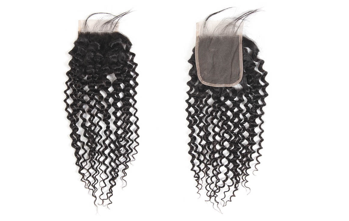 Brazilian Curly Human Virgin Hair Lace Closure Free Part