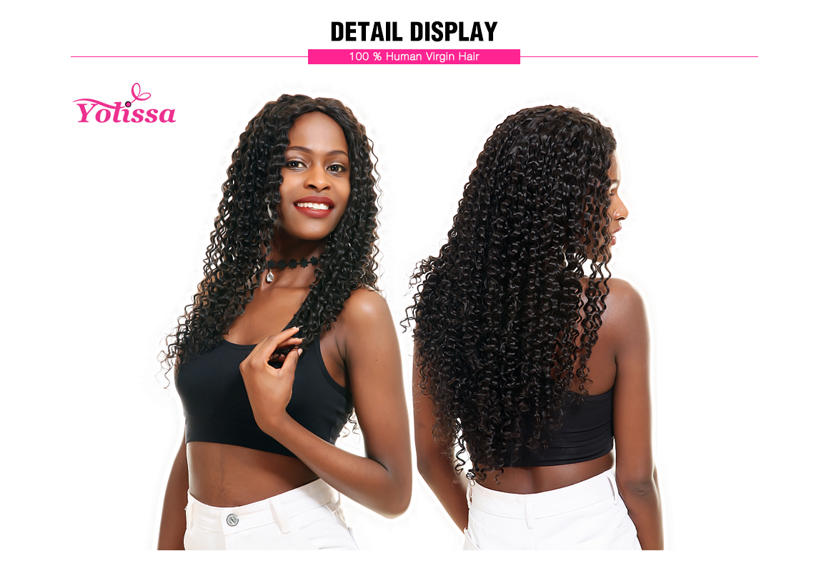 Yolissa Curly Brazilian Virgin Hair 4*4 Durable Lace Closure Free Part