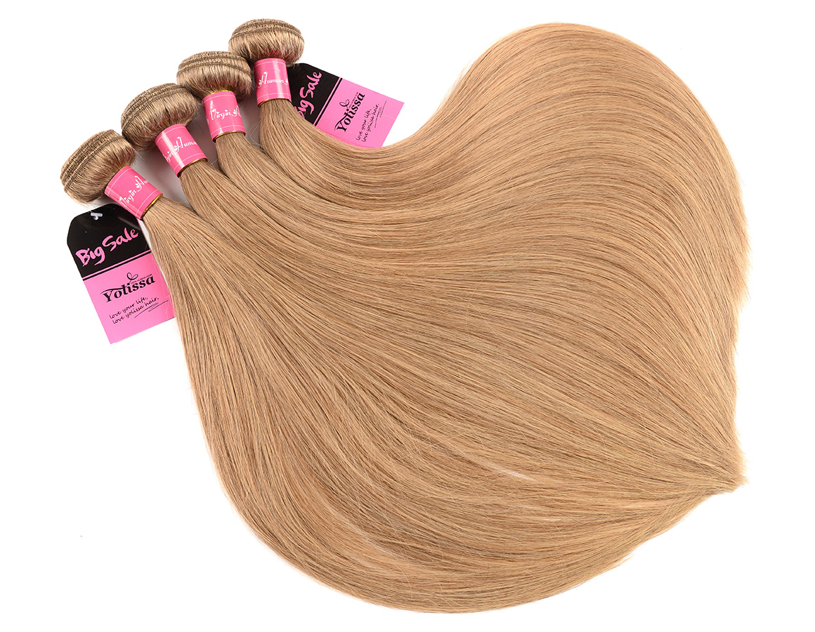 Straight Honey Blonde #27 Hair Color Weaves