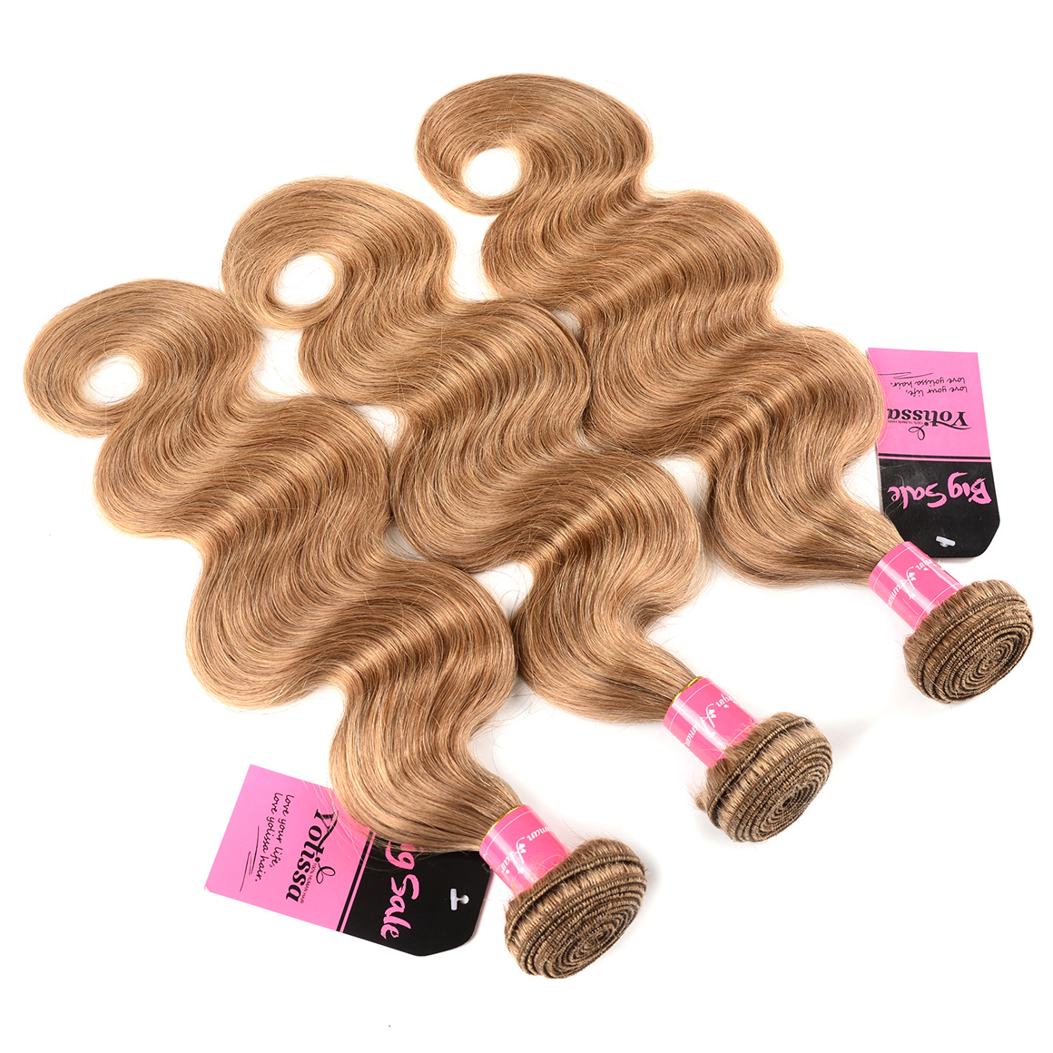 Body Wave Blonde Hair Weaves With Closure 4×4 