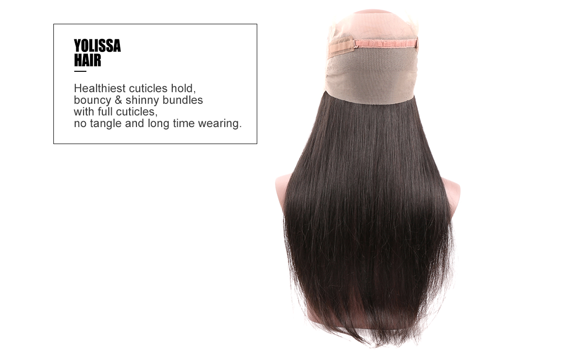 straight human virgin hair lace frontal with hair bundles