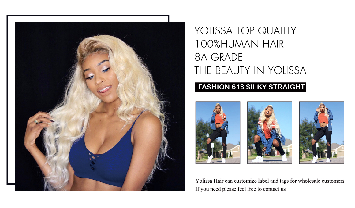 3 Bundles Body Wave 613 Blonde Human Hair