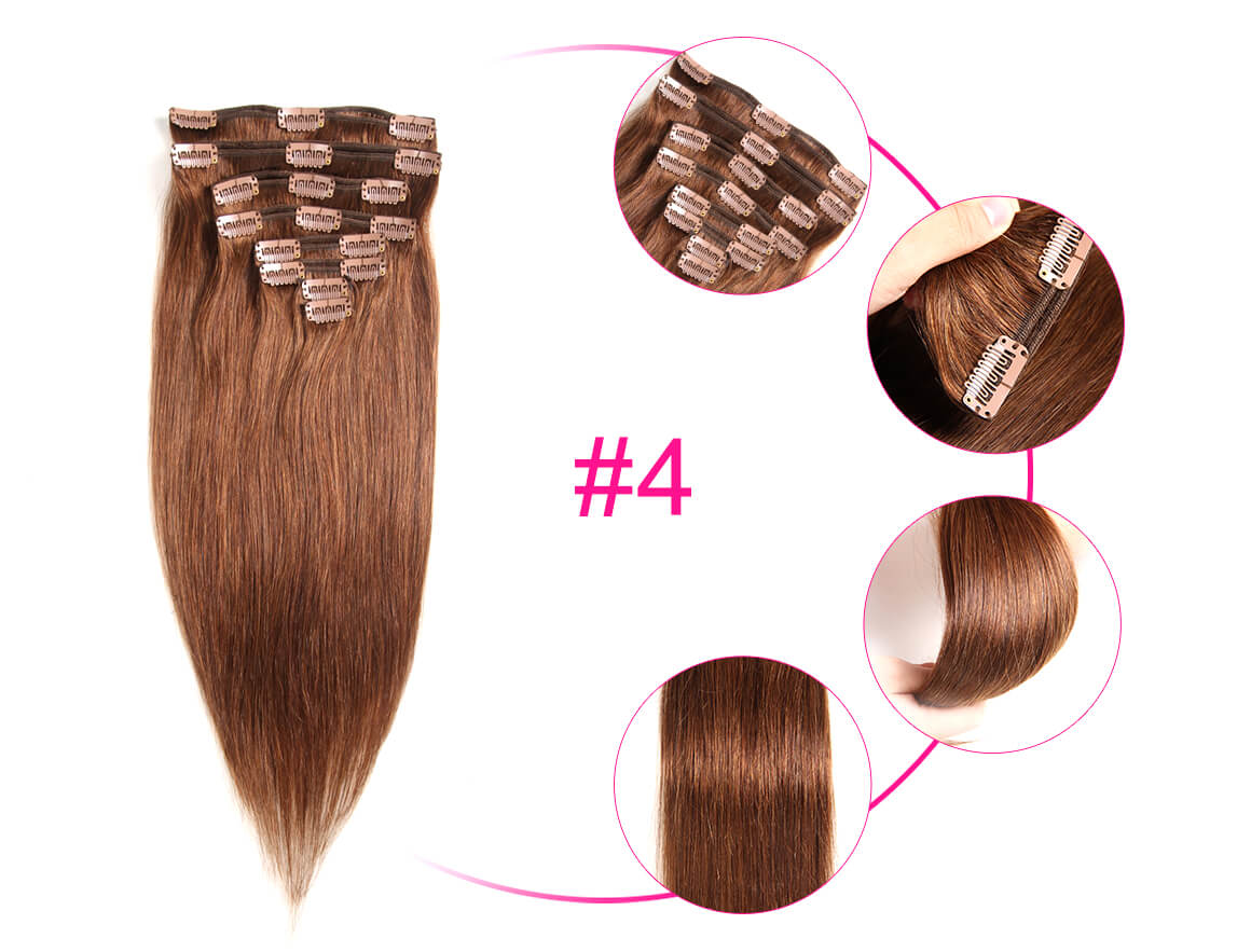 10-22inches Clip In Straight Human Hair