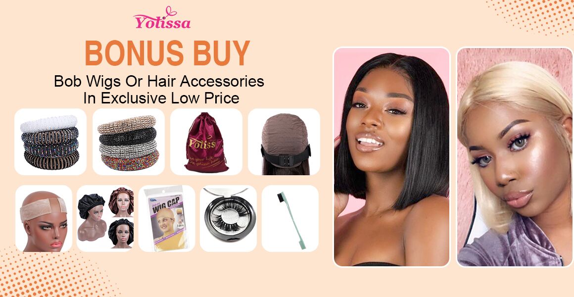 Bonus Buy--Bob Wigs Or Hair Accessories In Exclusive Low Price