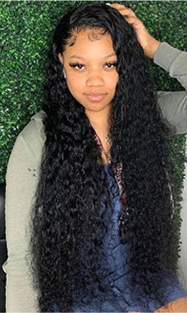 Water Wave Lace Closure Wig 36 Inch