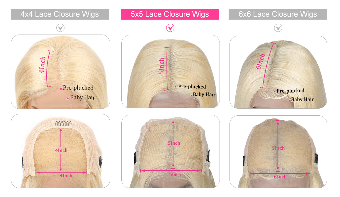 613 blonde lace closure wig