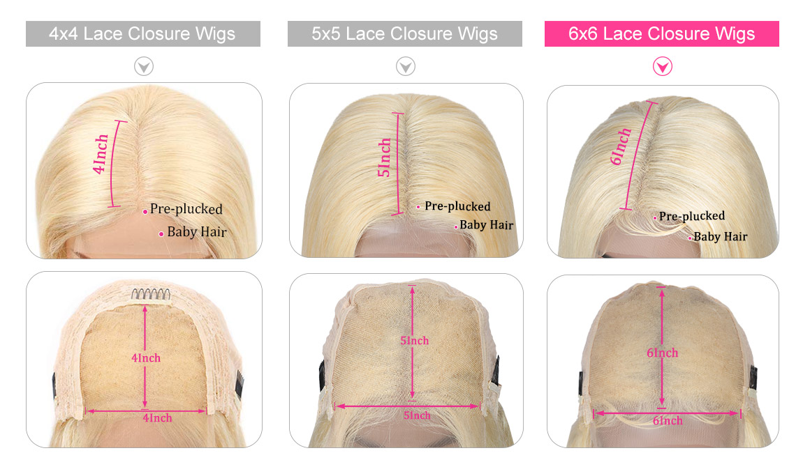 613 blonde lace closure wig