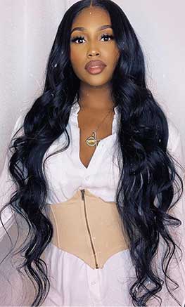 body wave closure wig 30 inch