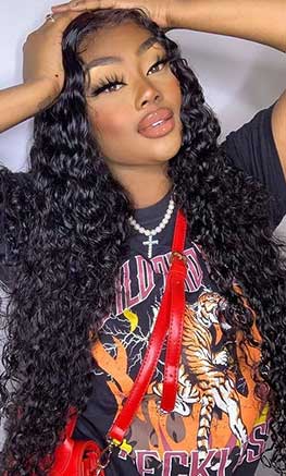 Deep Wave Lace Front Wig 28 Inch