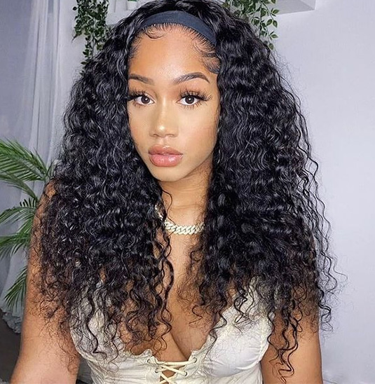 Deep Wave Headband Wig 20 Inch