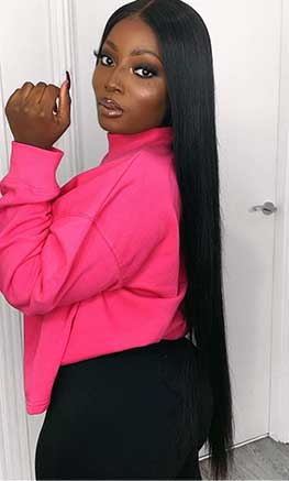 straight lace closure wig 30 inch