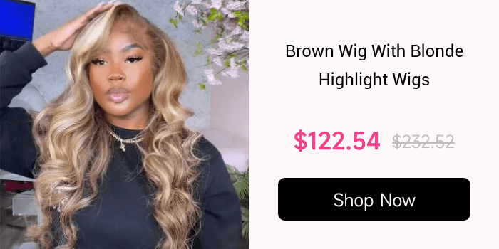 Brown Wig With Blonde Highlight Wigs Shop Now 