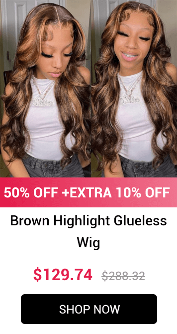  Brown Highlight Glueless Wig Rizelag N0l 